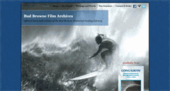 Desktop Screenshot of budbrownefilmarchives.com